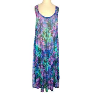 Swimsuits For All Plus Size Palmtastic Mesh High Low Cover Up Tunic size 22/24